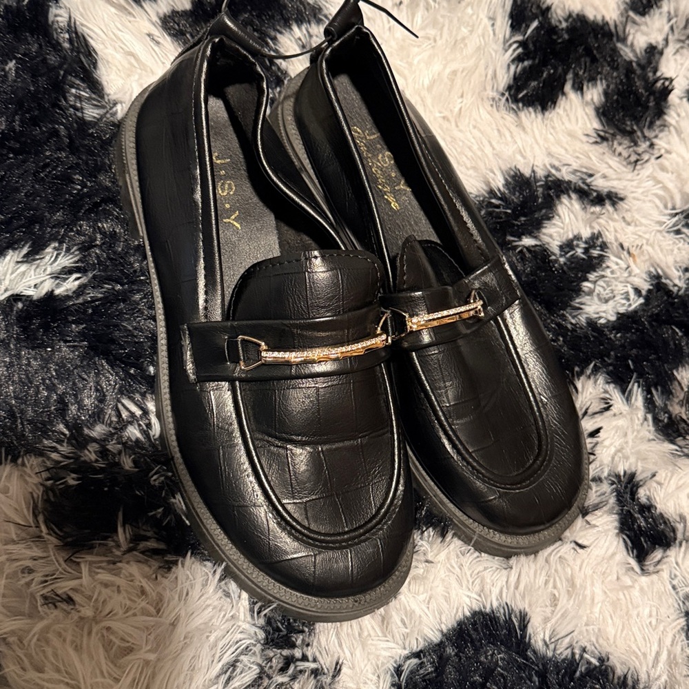 Loafers 90’s style black gold
